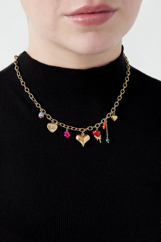 charm necklace lovers glow