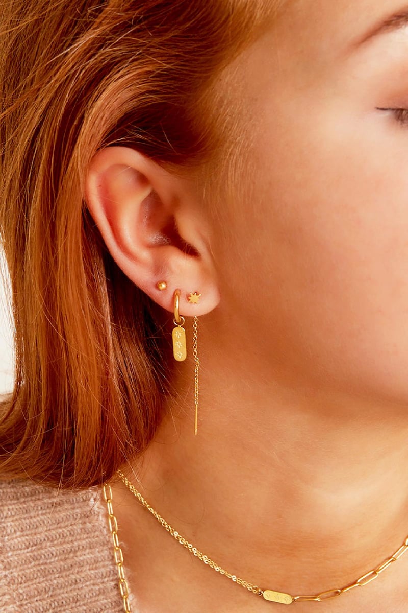 stainless steel earrings sun