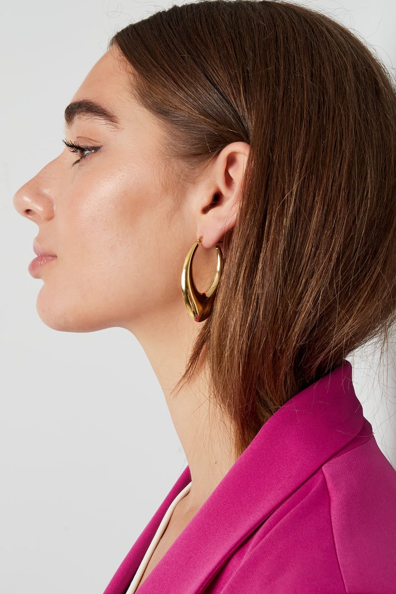 large gold drop earrings