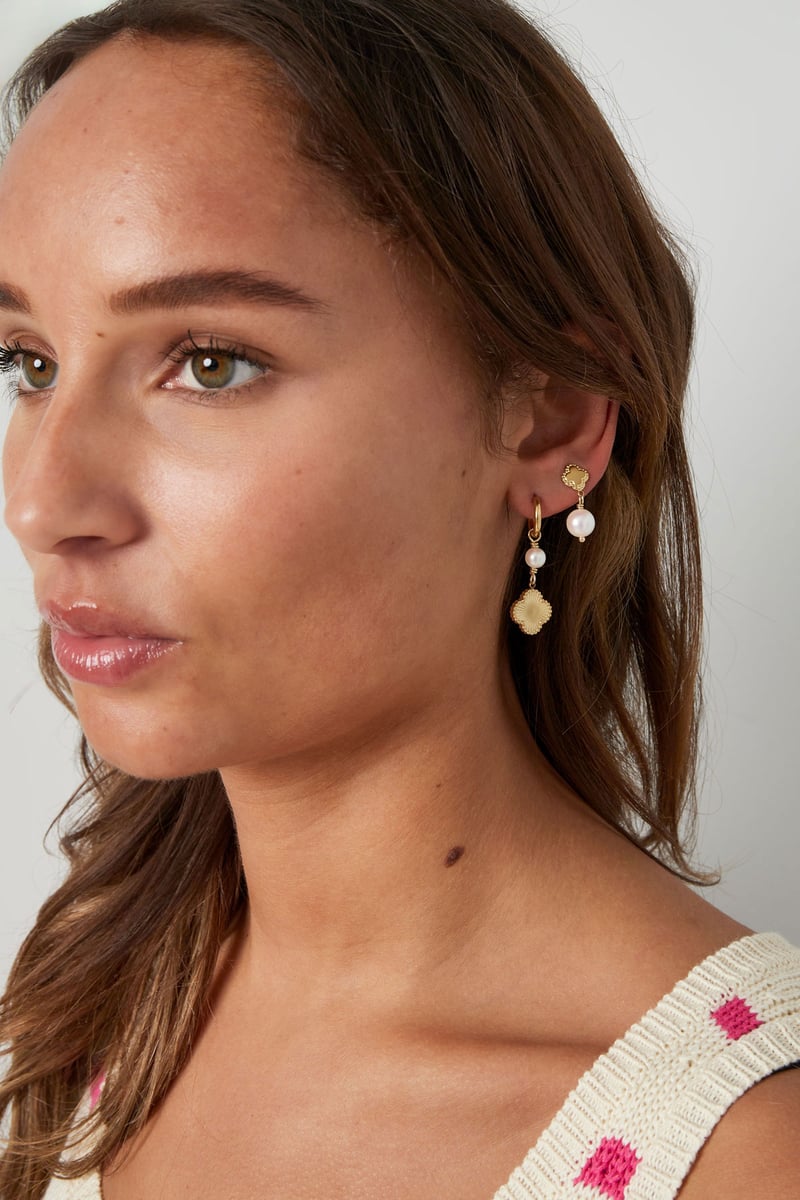 earrings clover pearl dream