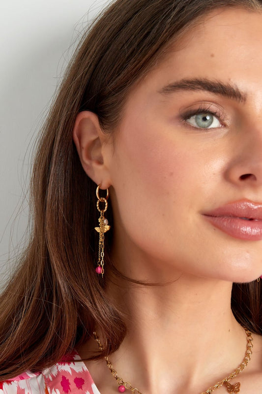 Earrings dancing ballerina - Silver Color color