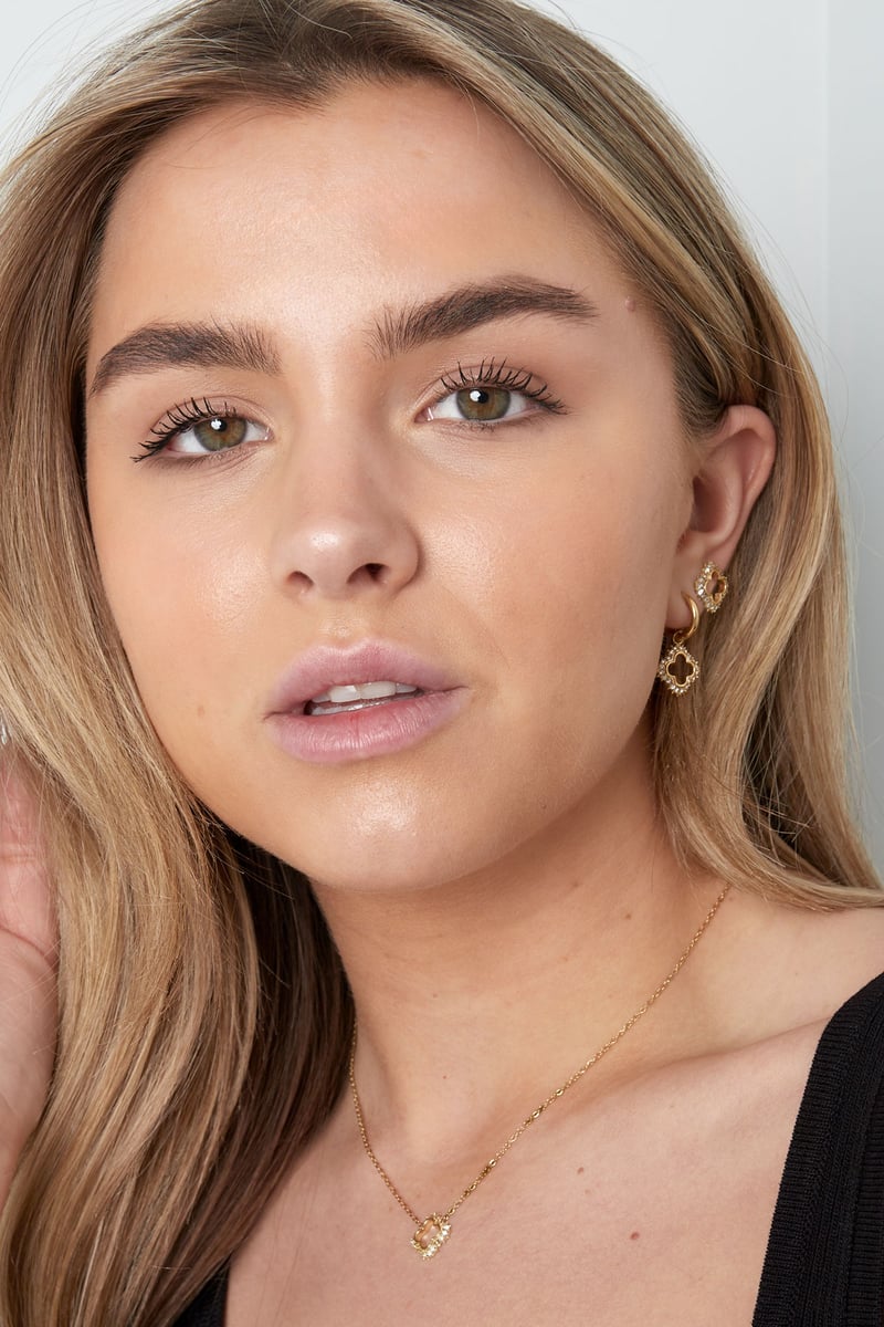 lucky diamond charm earrings