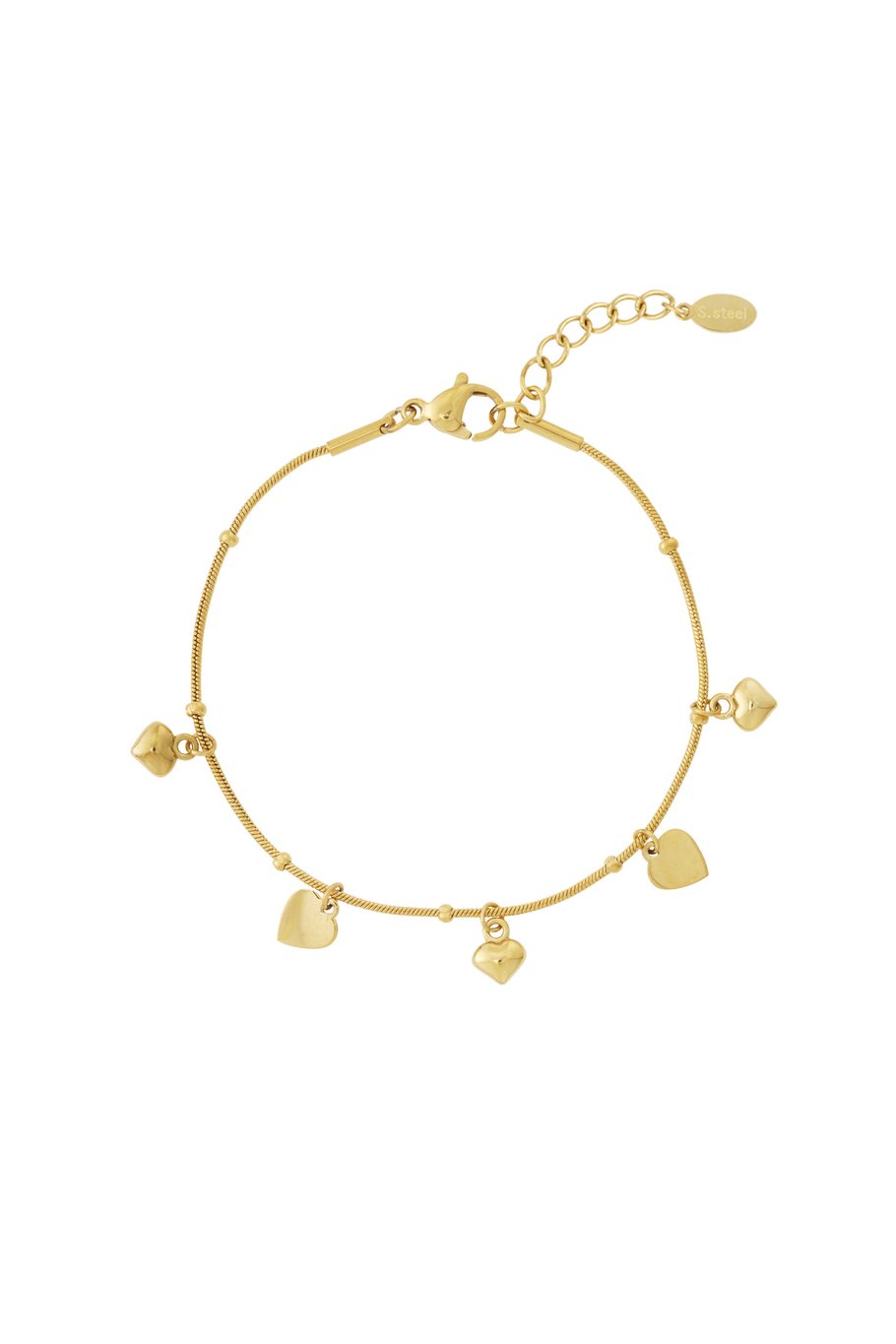 GOLDEN HANG HEARTS - ARMBAND