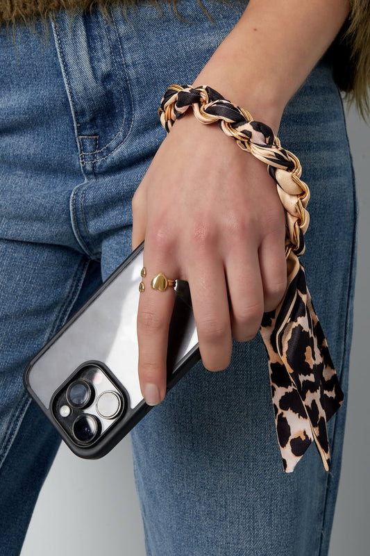 phone cord wild heart-beige