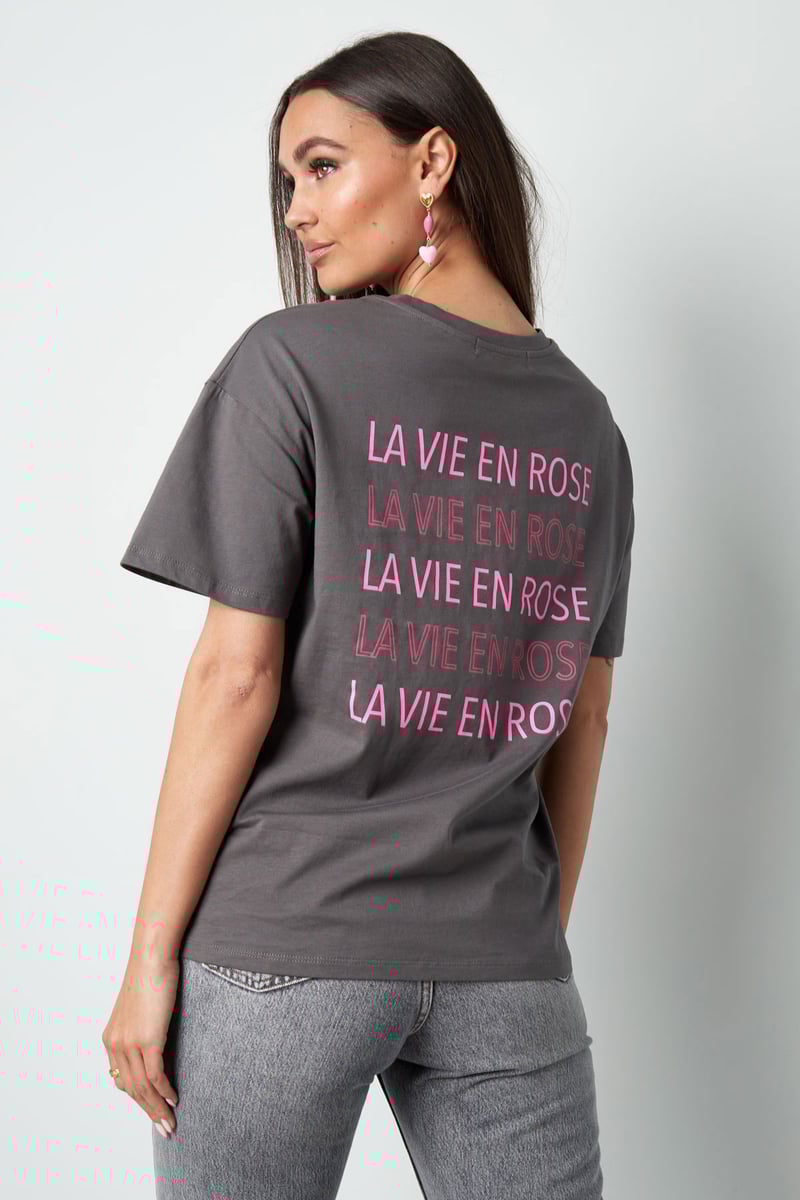 T-shirt la vie en rose - dark gray