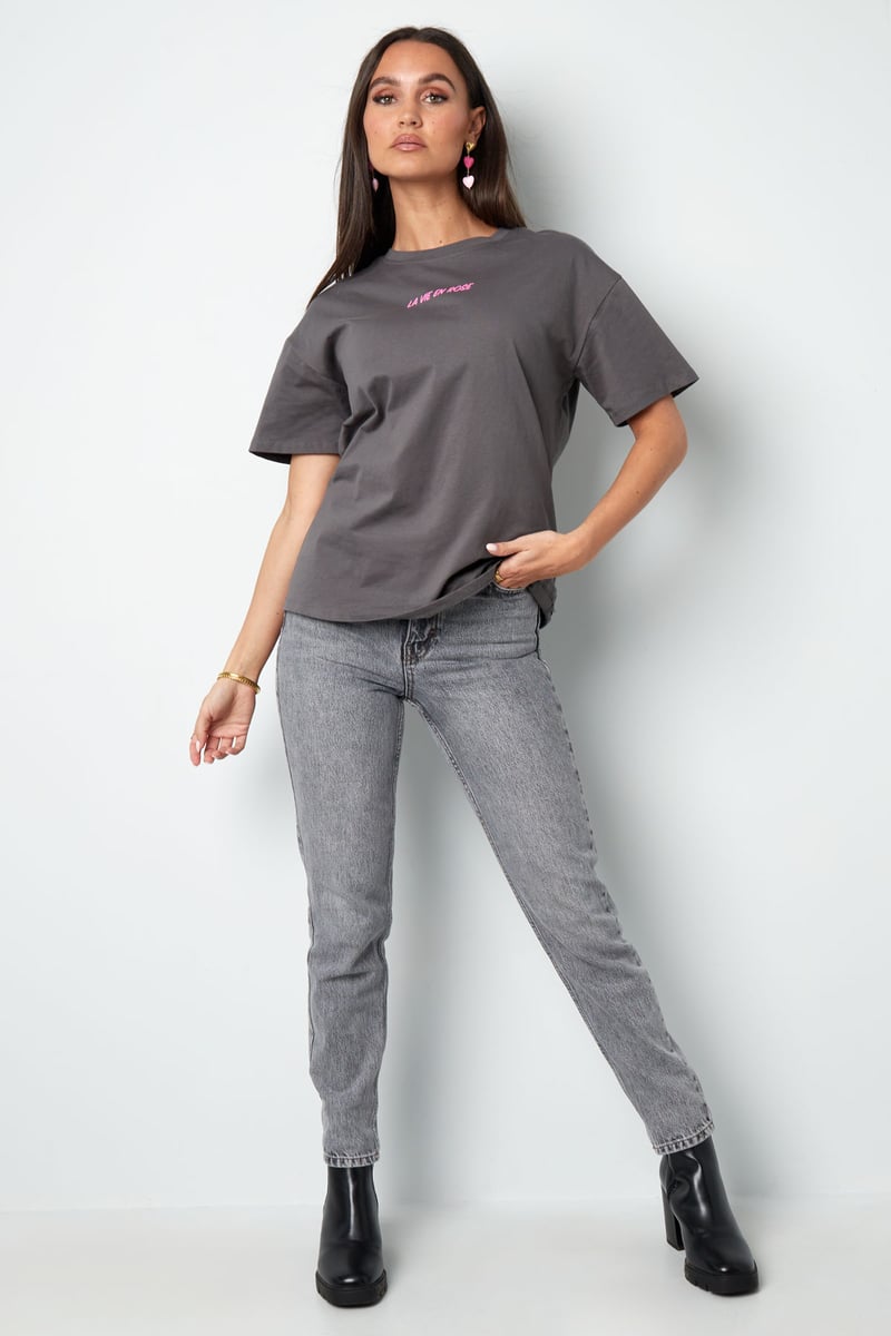 T-shirt la vie en rose - dark gray