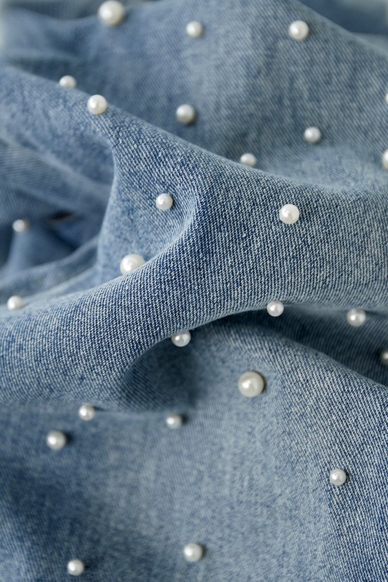 Denim jeans pearl adoration - blue