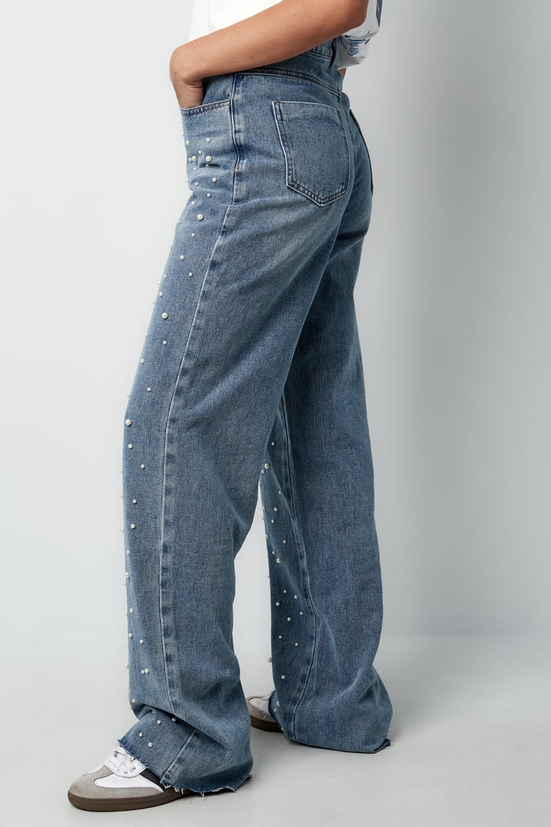 Denim jeans pearl adoration - blue