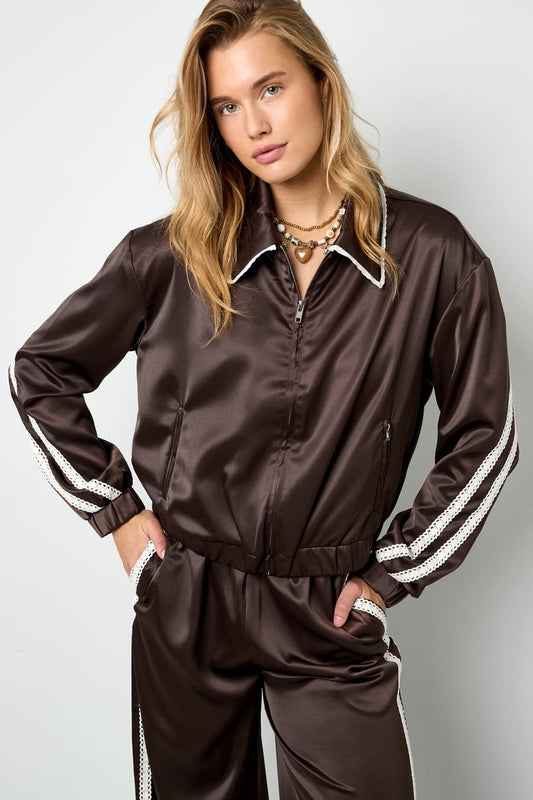 Satin Look Sporty Jacket