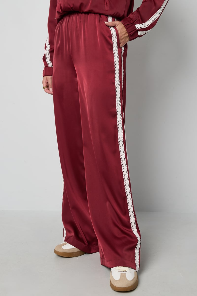 Satin Look Sporty Pants