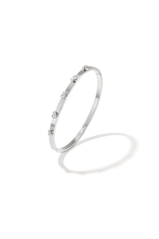 Stainless Steel Bangles Heart Casual Daily Simple Series Women's jewelry