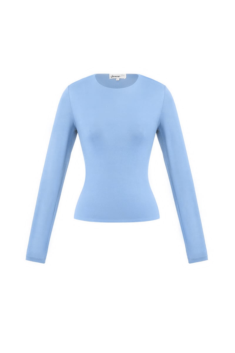 Nylon Long sleeve tops Solid color Basic All Fit  Clothes
