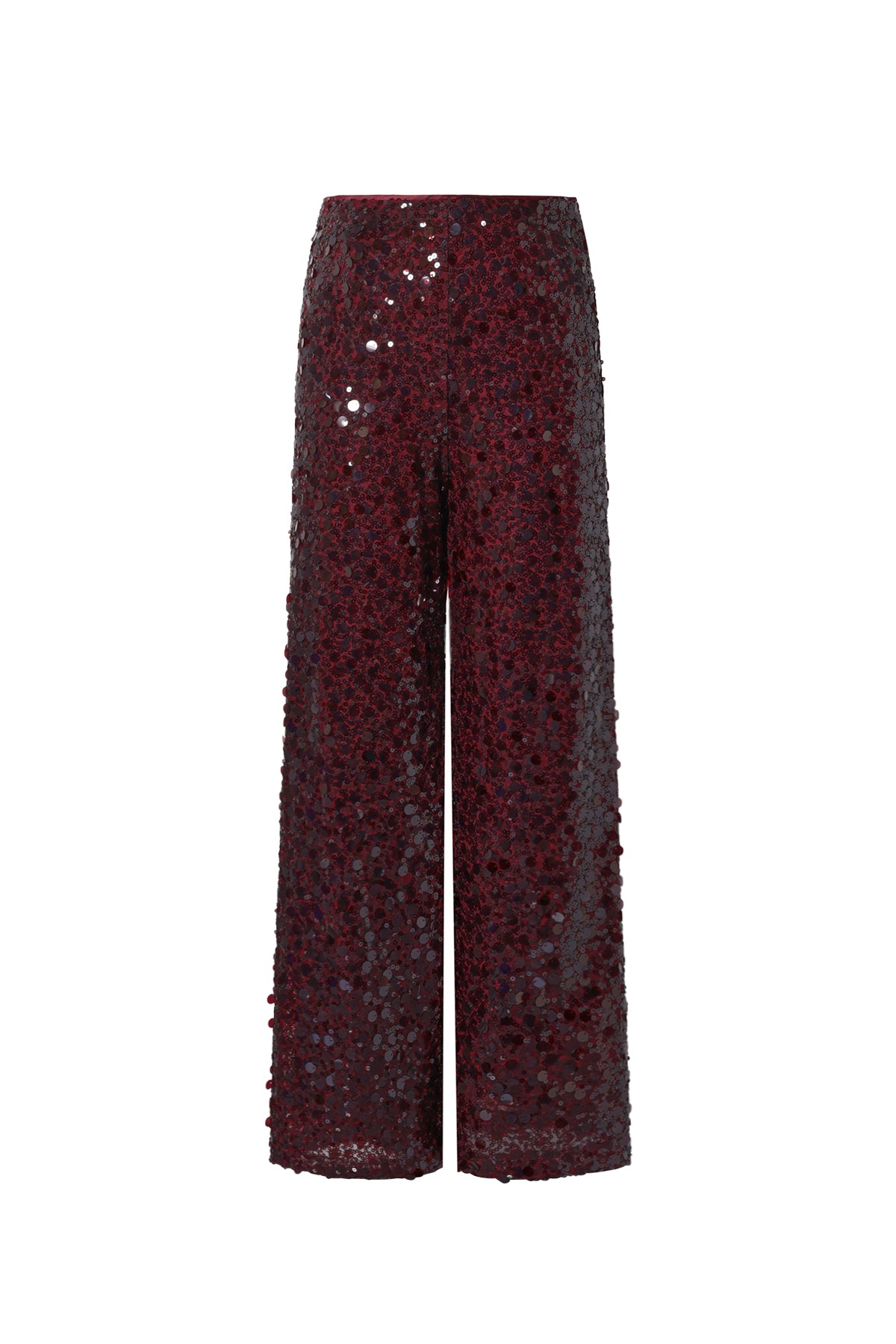 Polyester fiber (polyester) Straight pants Sequins Elegant All Fit Clothes