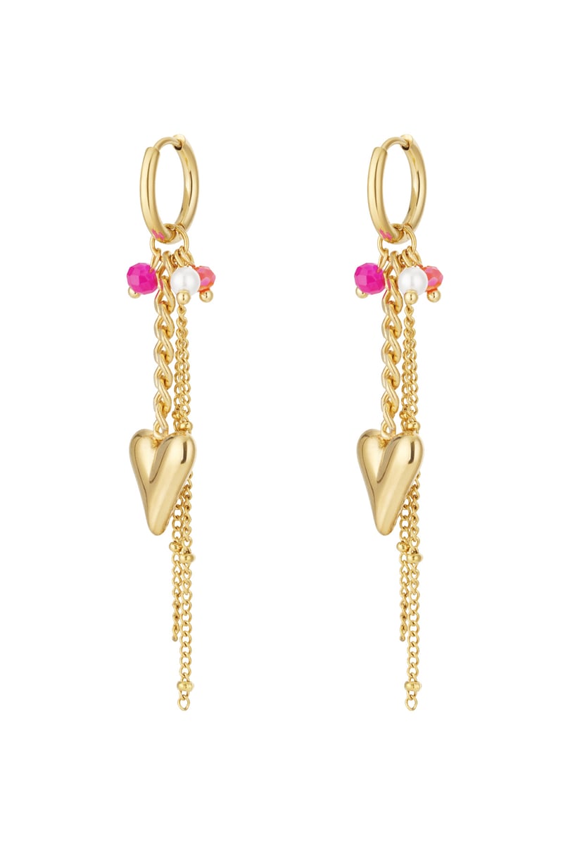 Heart drop earrings