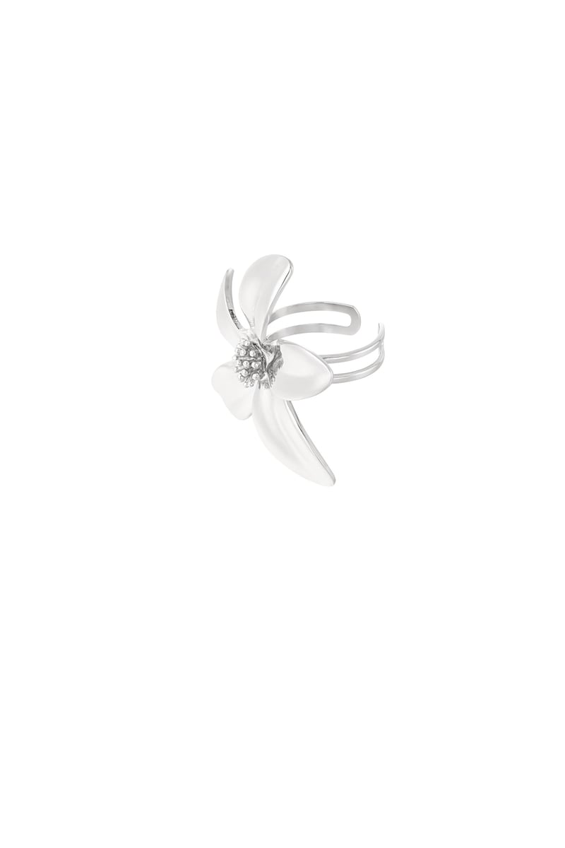 Floral Girl ring - Silver Color color
