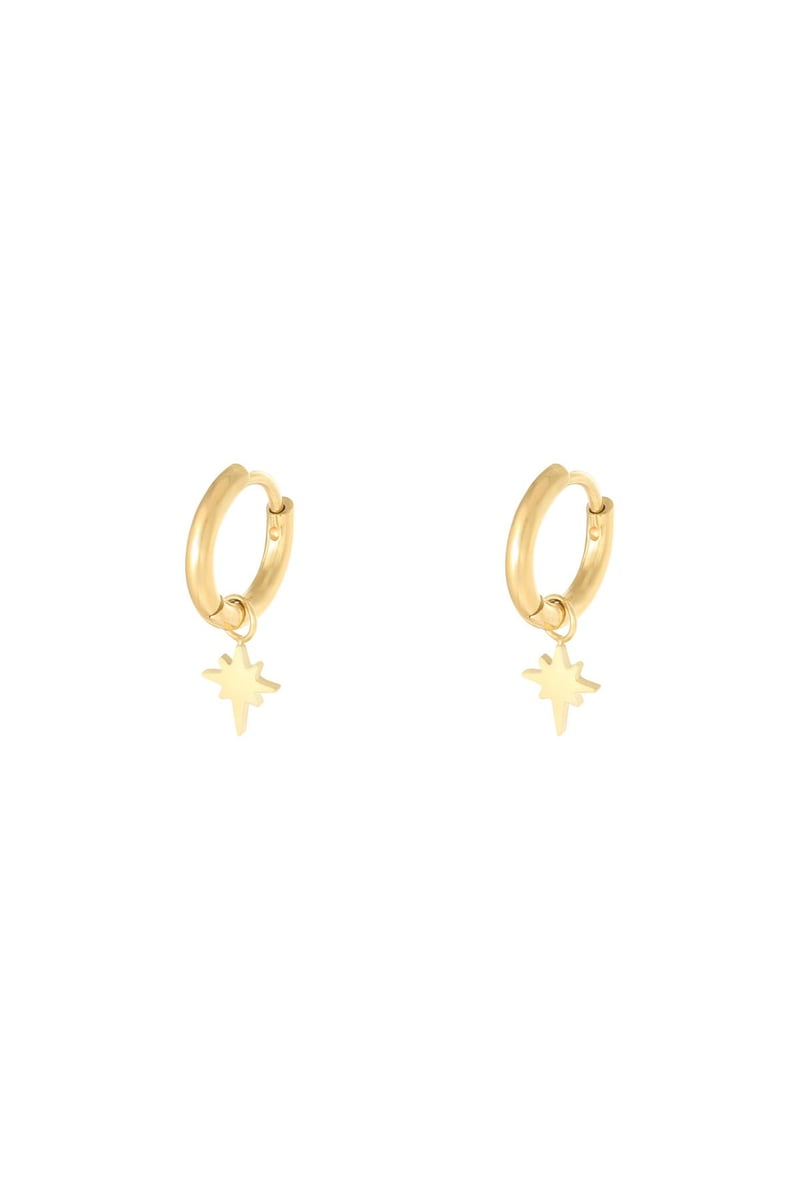 Earrings Spark Gold Color Stainless Steel