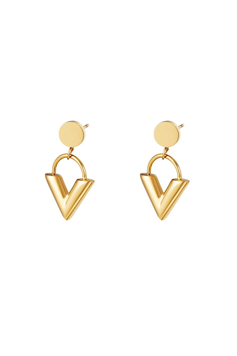 Earrings Venus Gold Color Stainless Steel