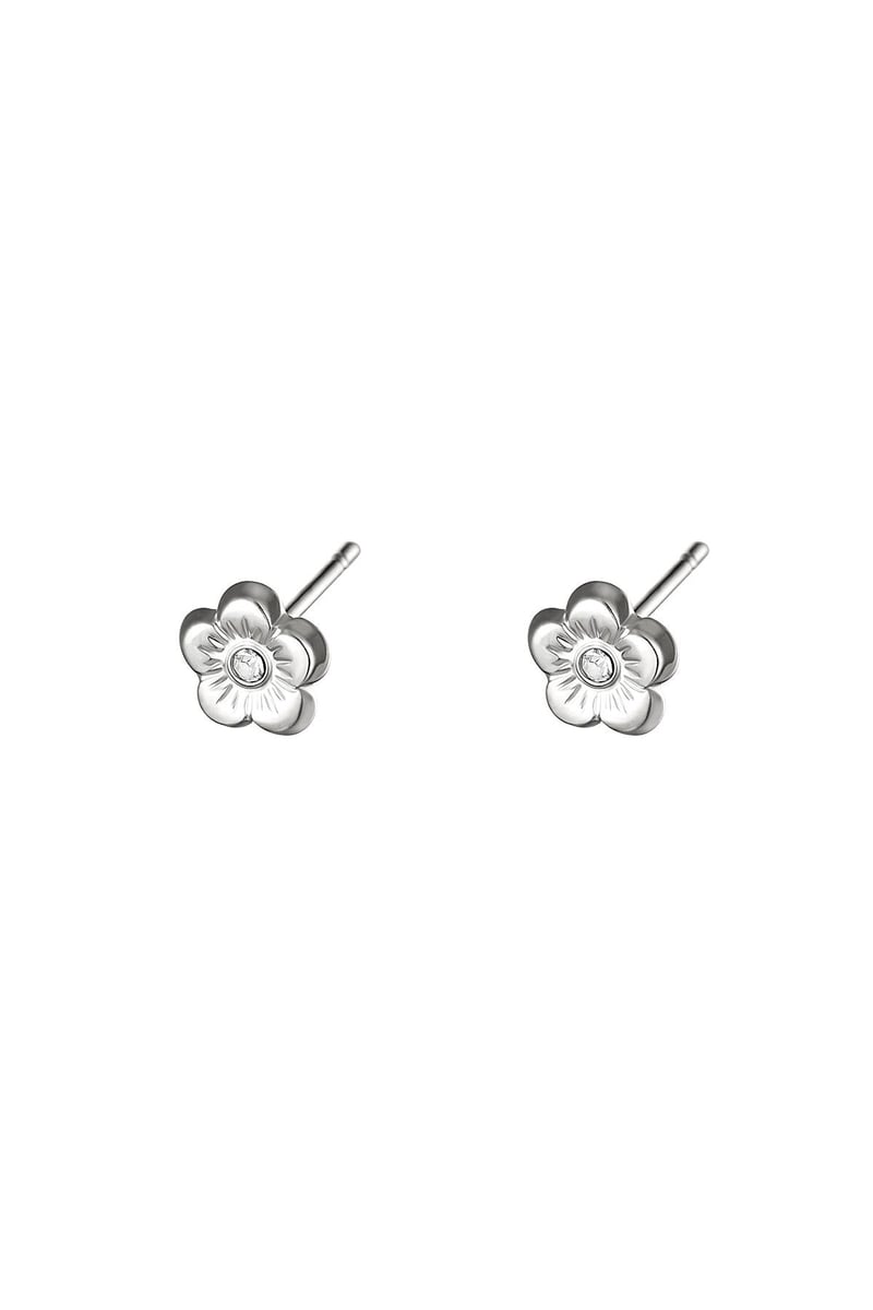 Earrings Flower Gold Color Stainless Steel