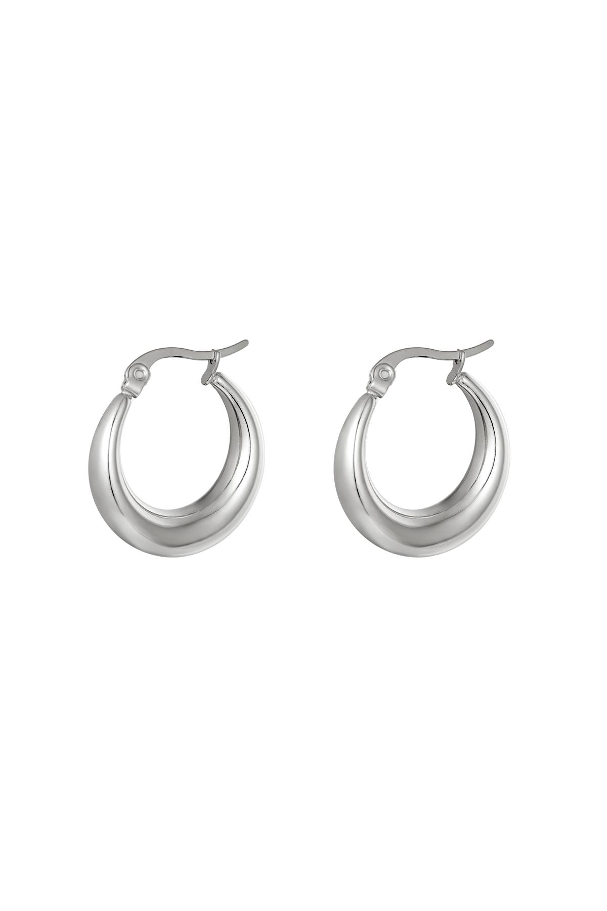 Earrings Arched Gold Color Stainless Steel
