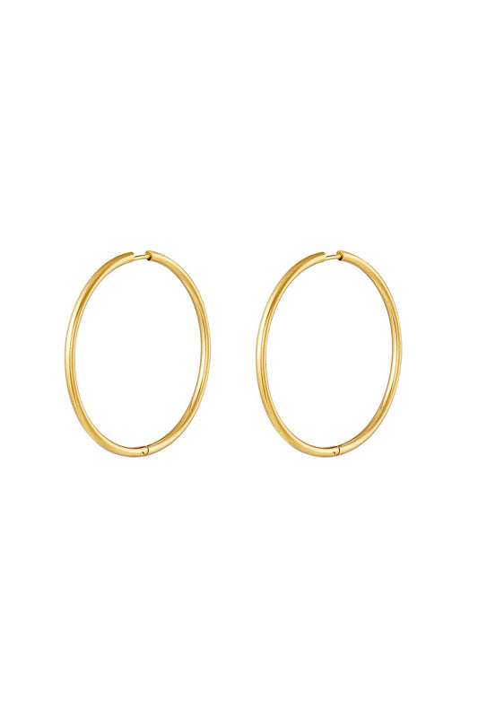 stainless steel earrings hoops medium