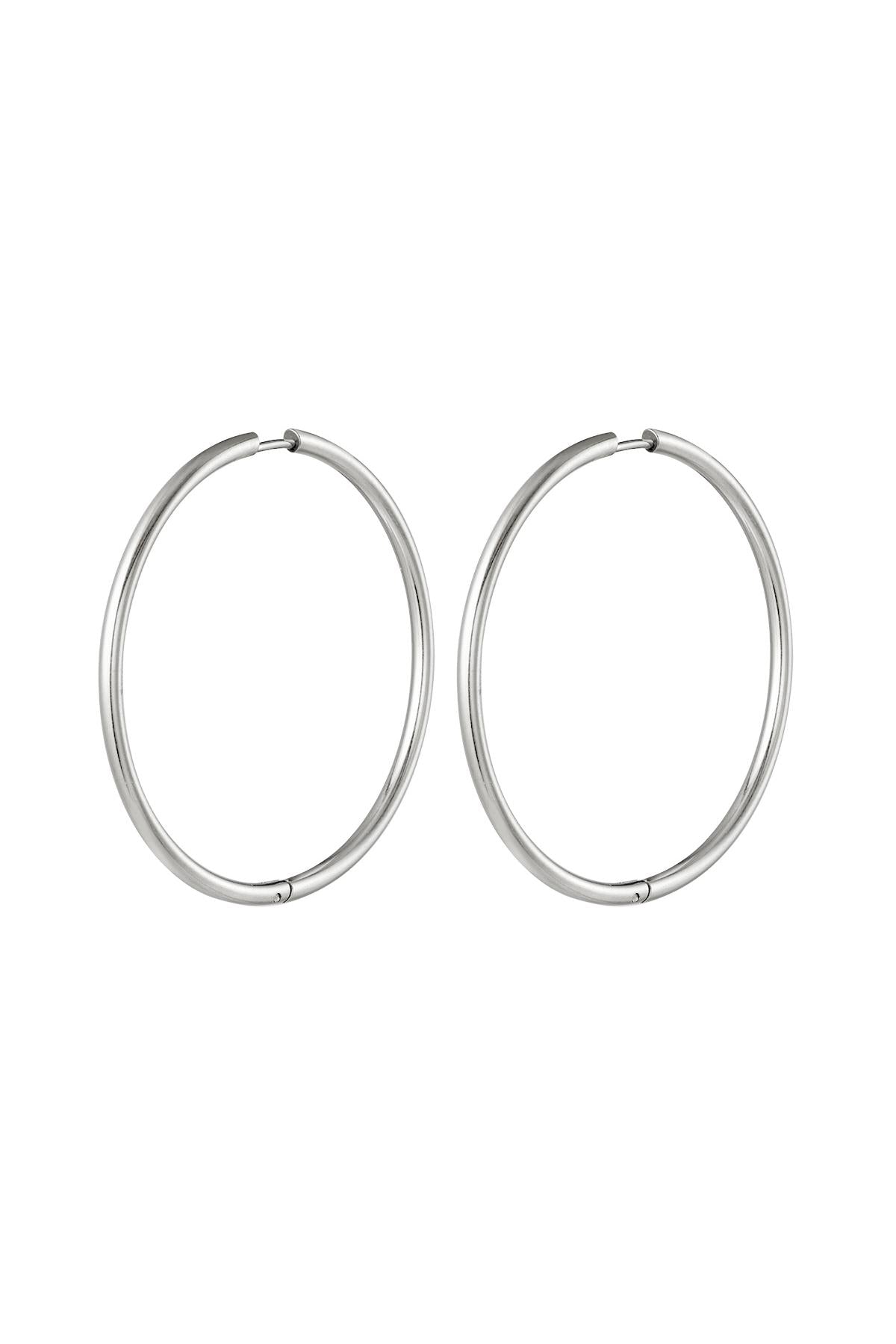 stainless steel earrings hoops large