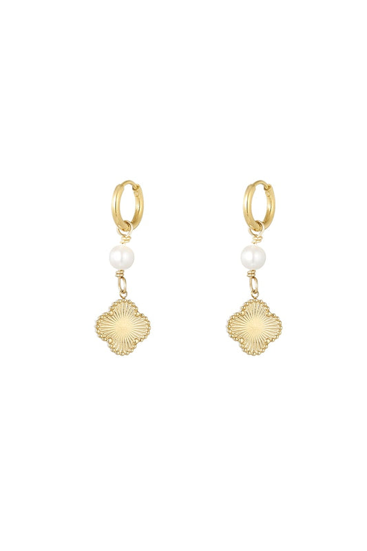 earrings clover pearl dream