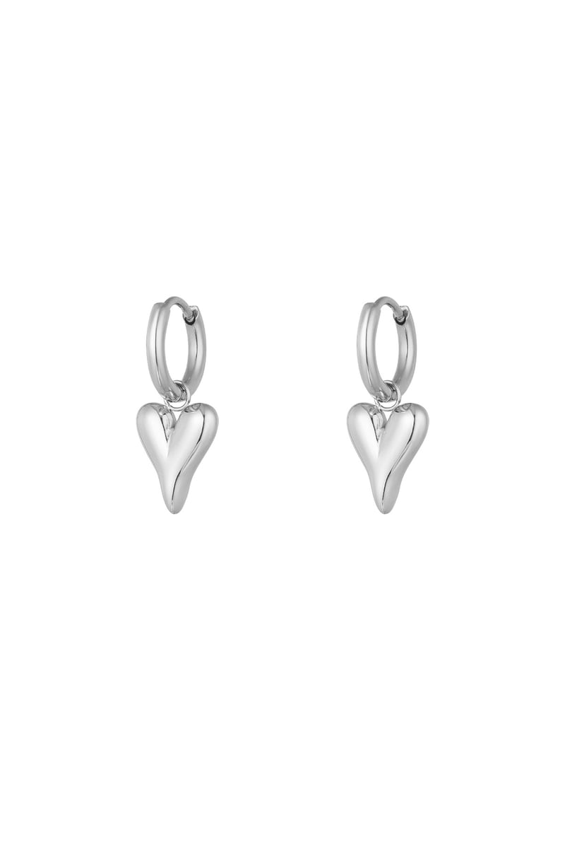 stainless steel heart shaped earrings