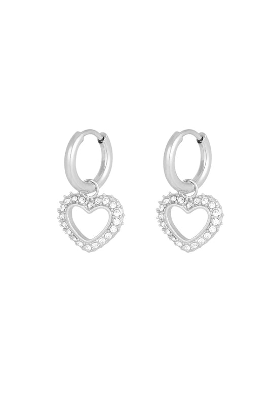 diamond heart earrings
