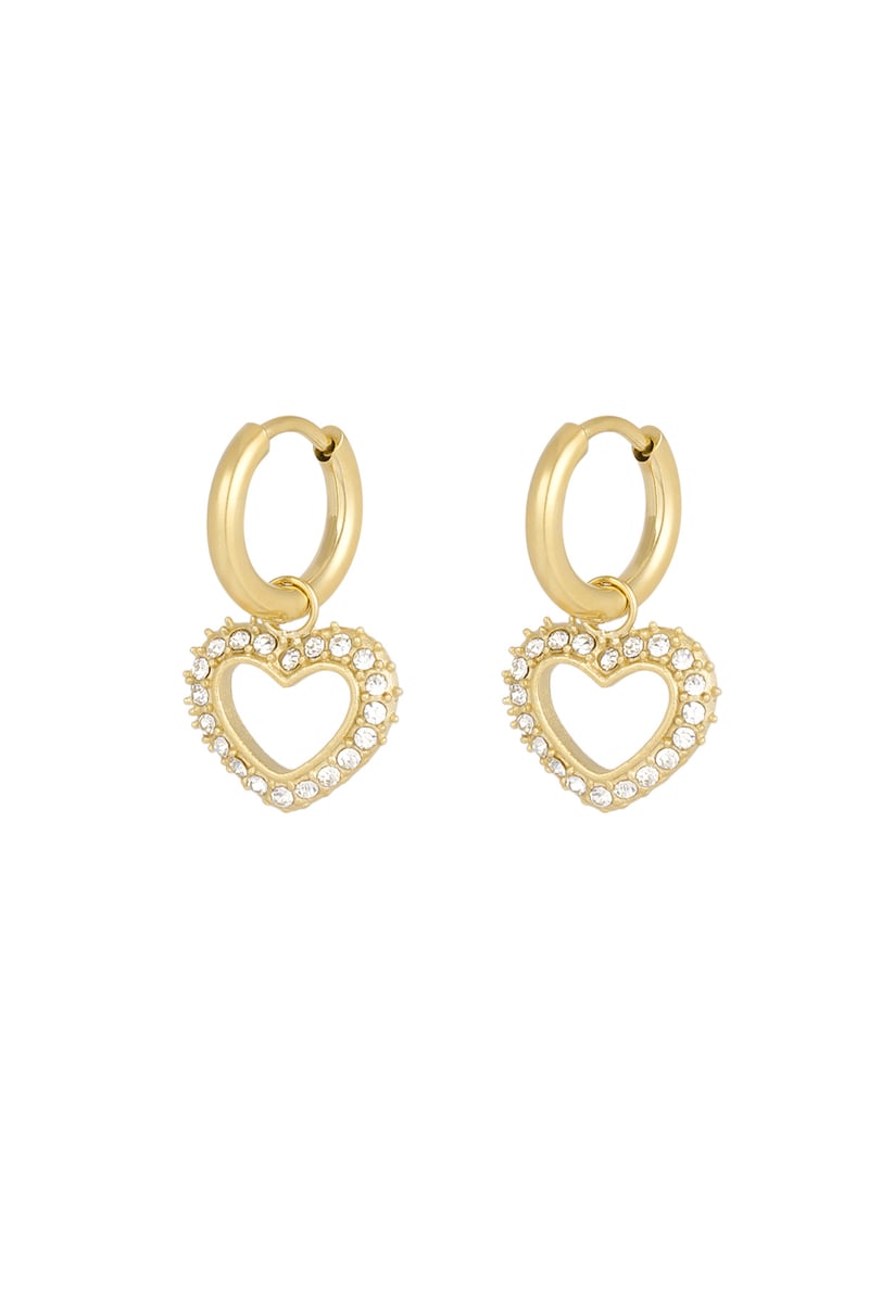 diamond heart earrings