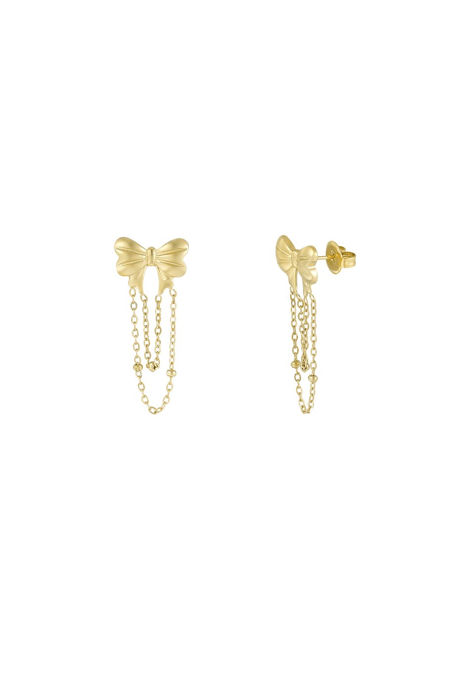GOLDEN FUNNY BOW - OORBELLEN