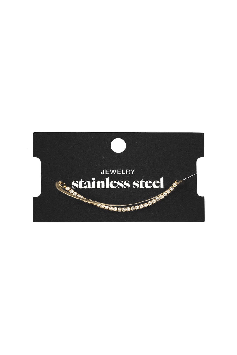 double bracelet with diamonds