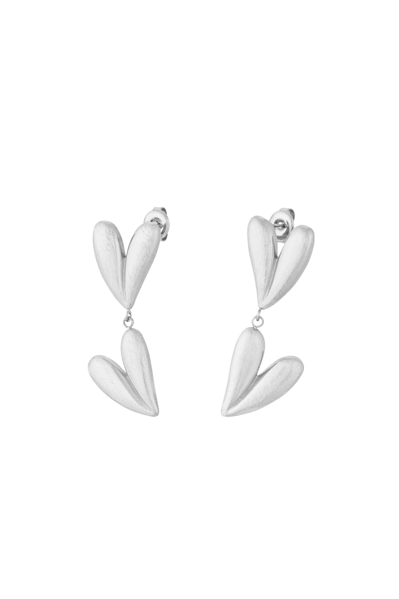 double heart earrings