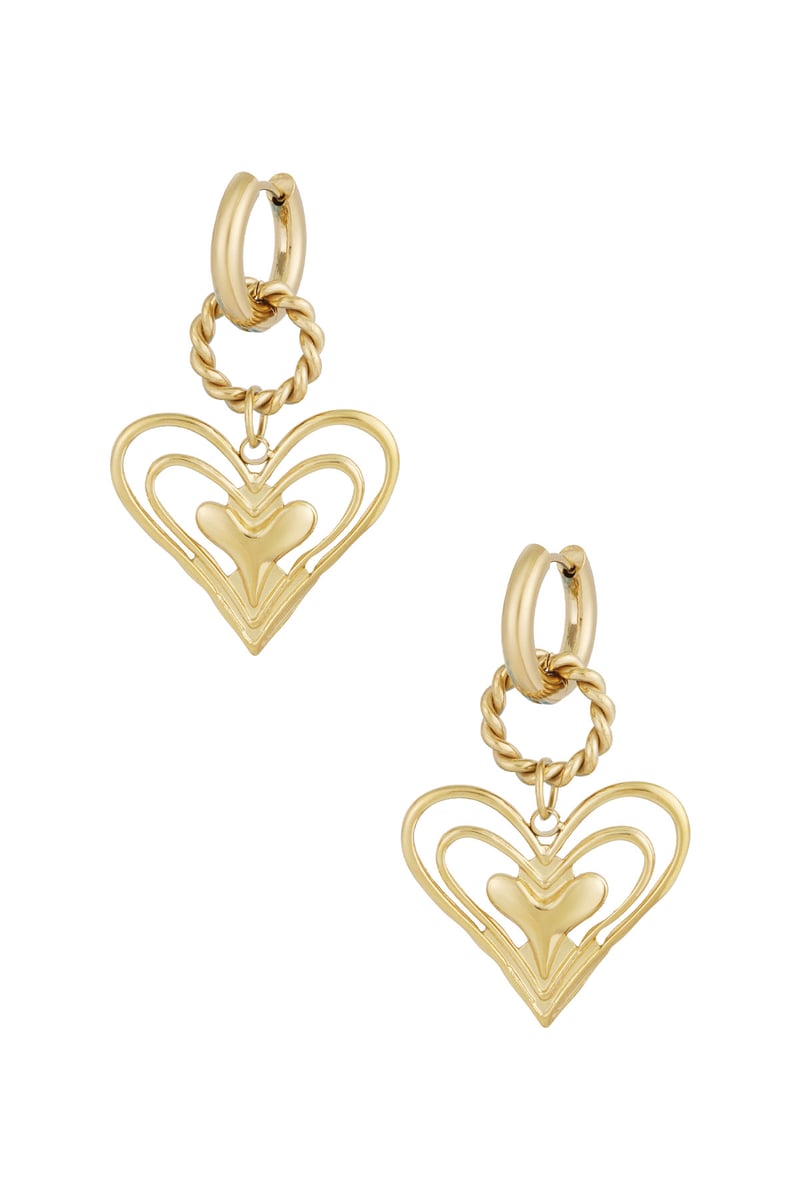 Earrings what's love - Gold colored