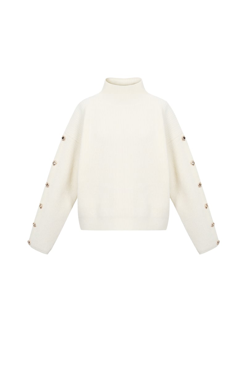Sweater with buttons on the sleeves
