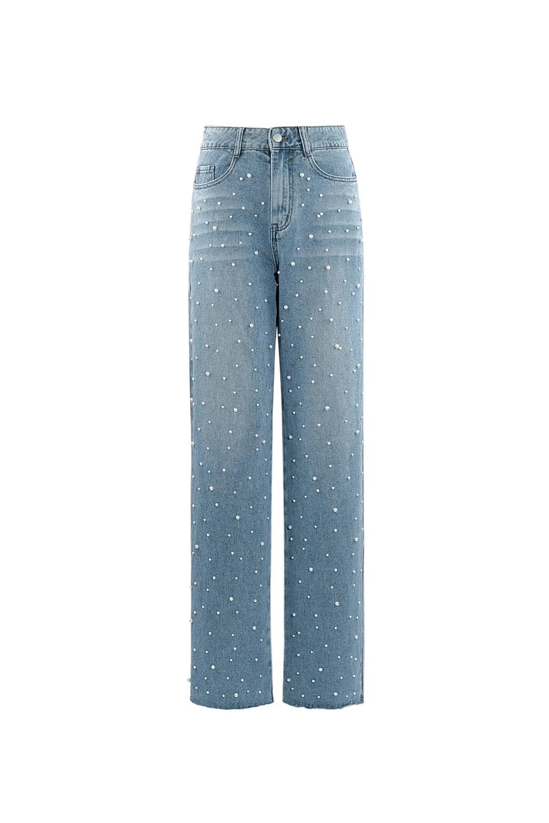 Denim jeans pearl adoration - blue