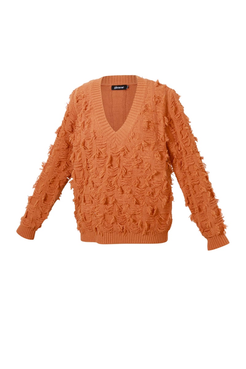 Vneck Fluffy Knit