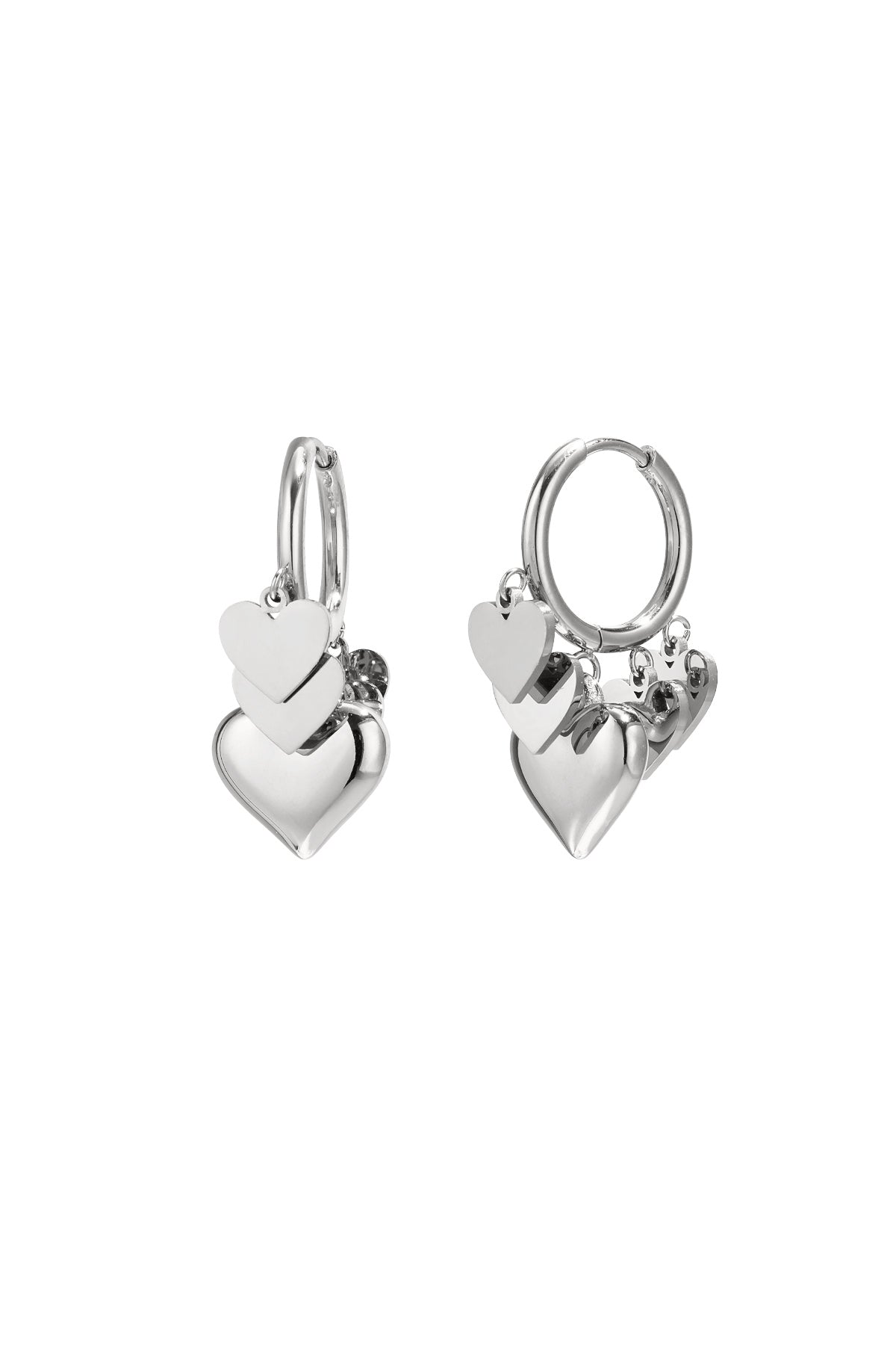 Stainless Steel Drop Earrings Heart Casual Daily Simple Series Women's jewelry