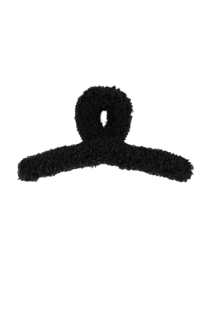 Fluffy Teddy Hair Clip - Brown