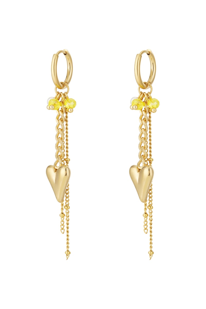 Heart drop earrings