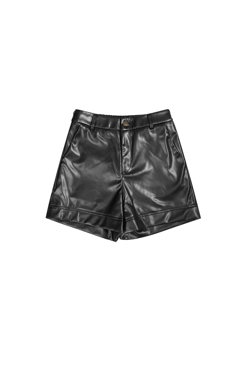 PU shorts - Black