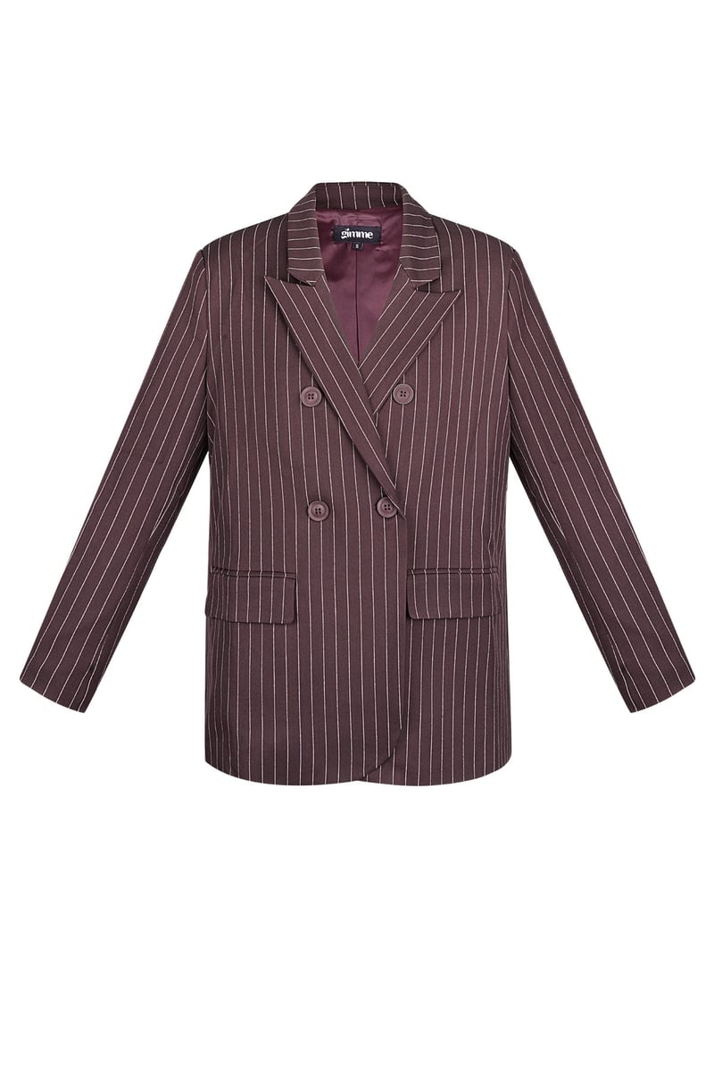 Pinstripe Blazer - Grey