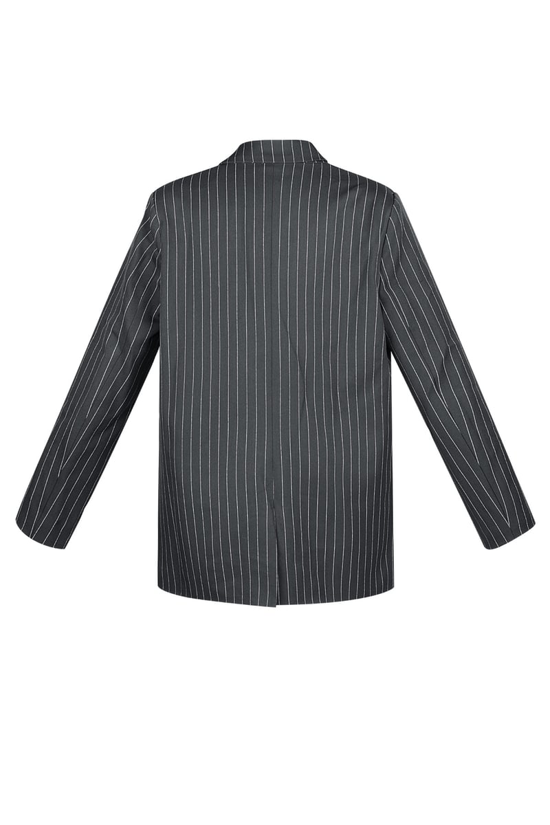 Pinstripe Blazer - Grey