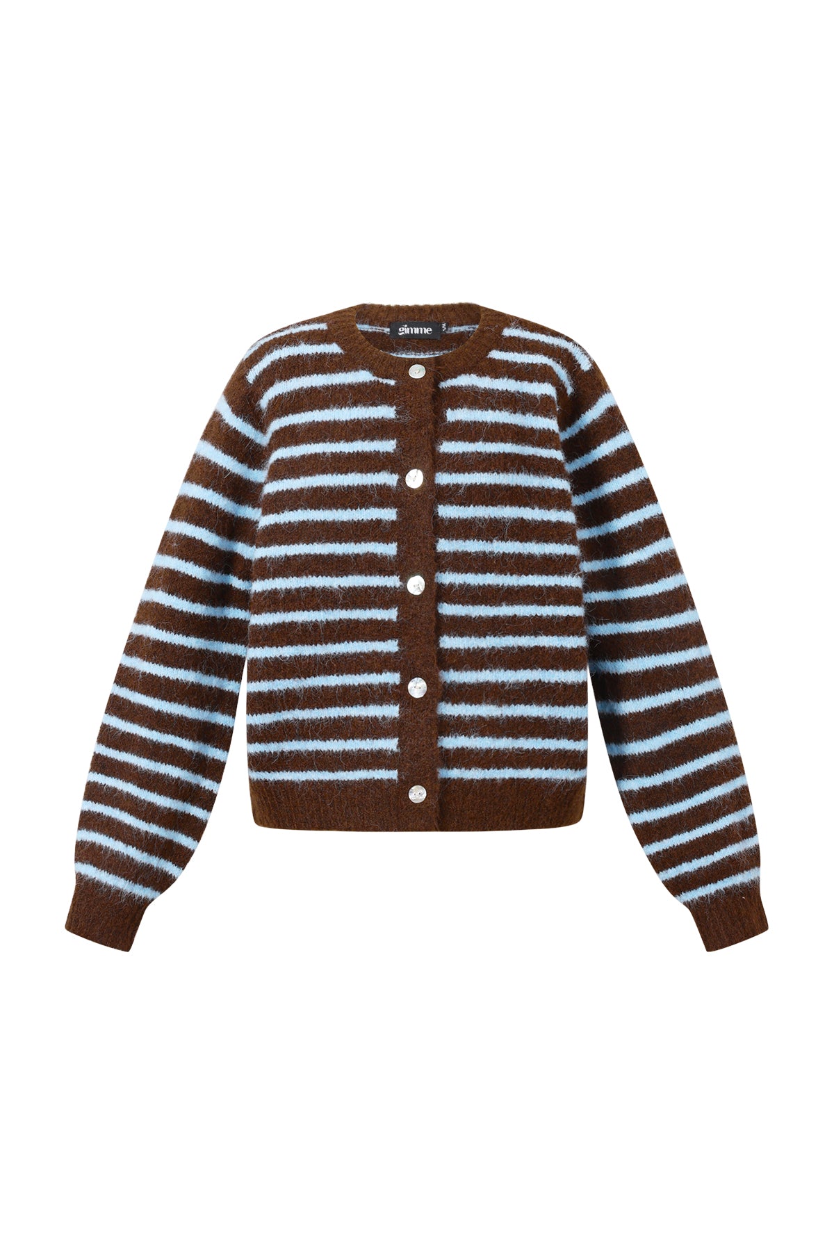 Polyester fiber (polyester) Knit cardigan Stripes Casual Fall/Winter Clothes