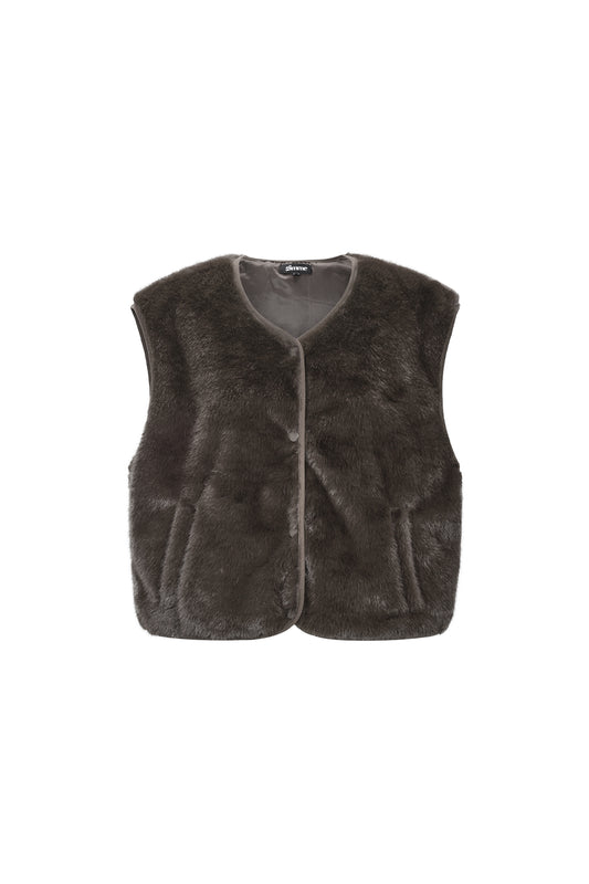 Polyester fiber (polyester) Vests Solid color Fall/Winter Clothes