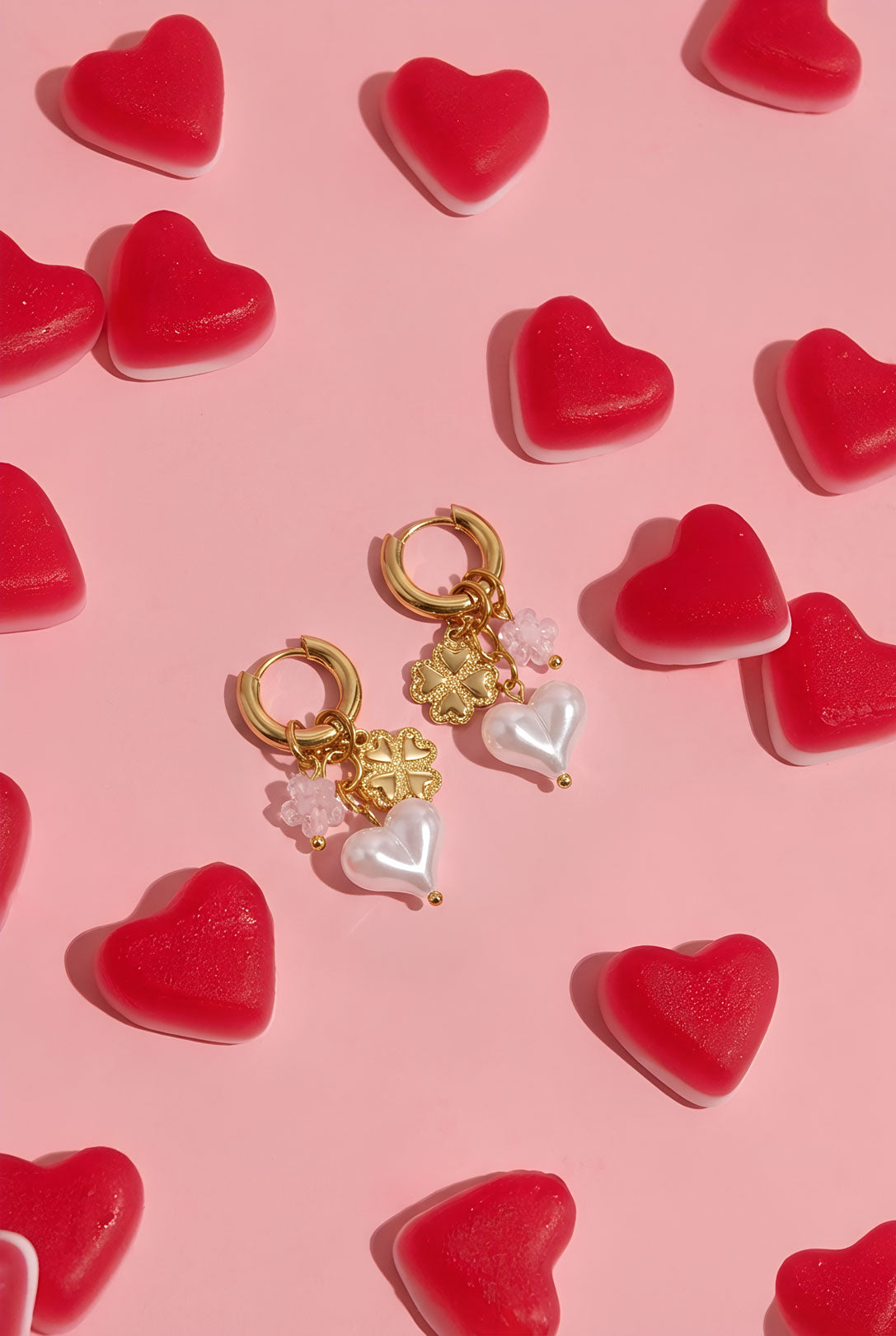 Stainless Steel Drop Earrings Heart Casual Valentine's Day Romantic Series Women's jewelry