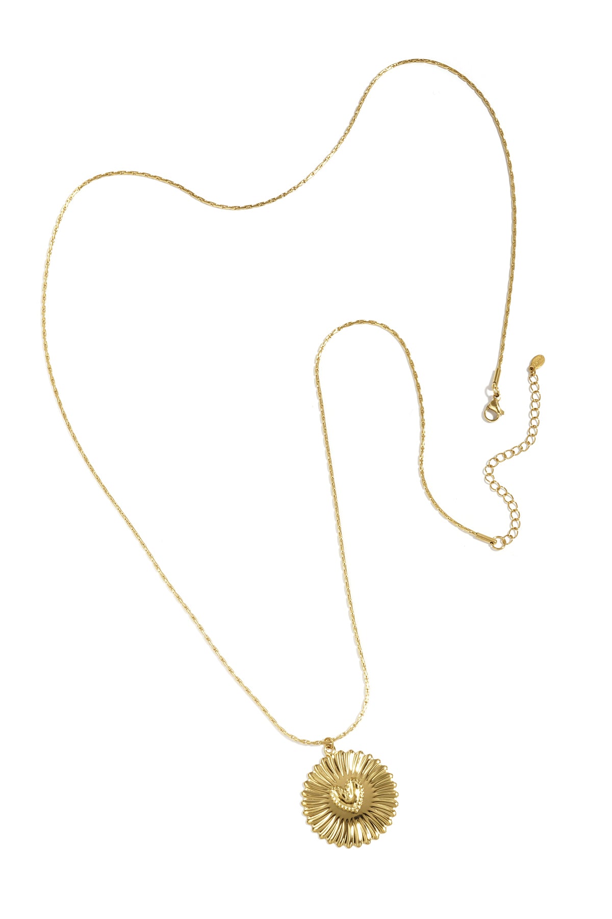 Ketting met platte details en grote hanger