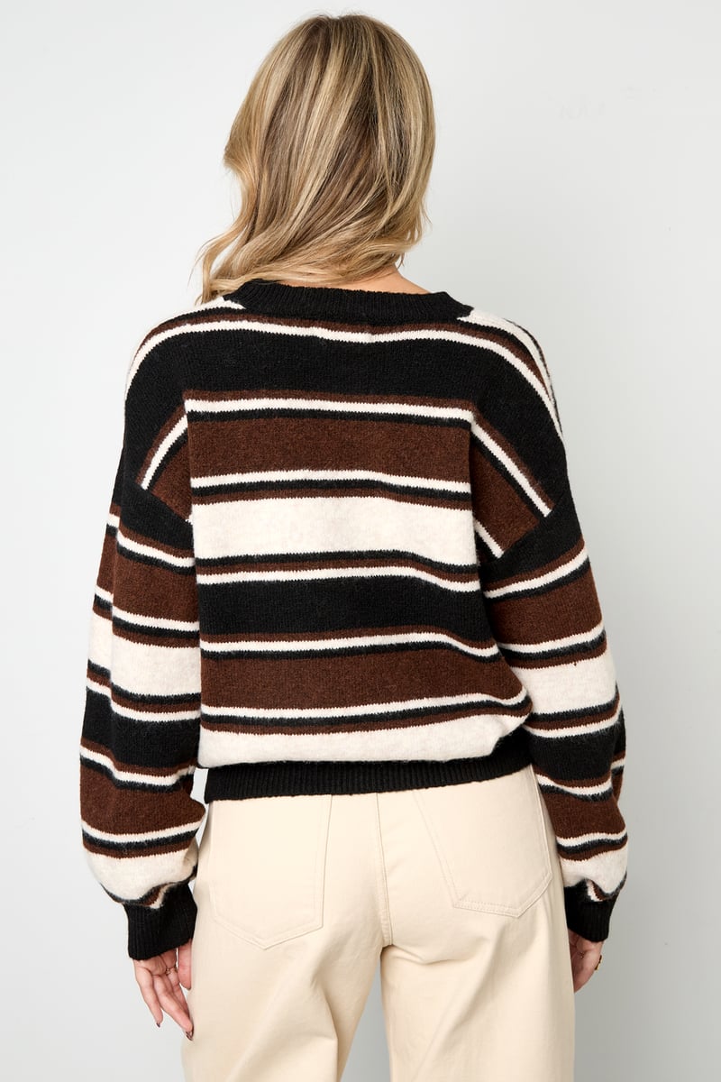 Polyester fiber (polyester) Knit sweaters Stripes Casual Fall/Winter  Clothes