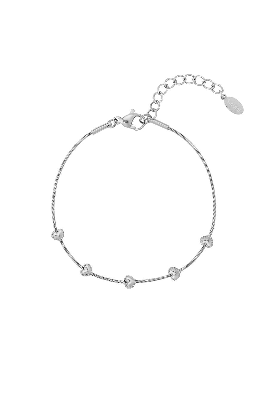 SILVER LITTLE HEARTS - ARMBAND