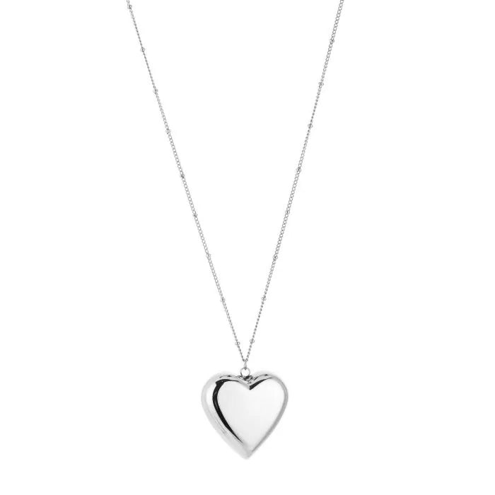 SILVER LONG HEART - KETTING