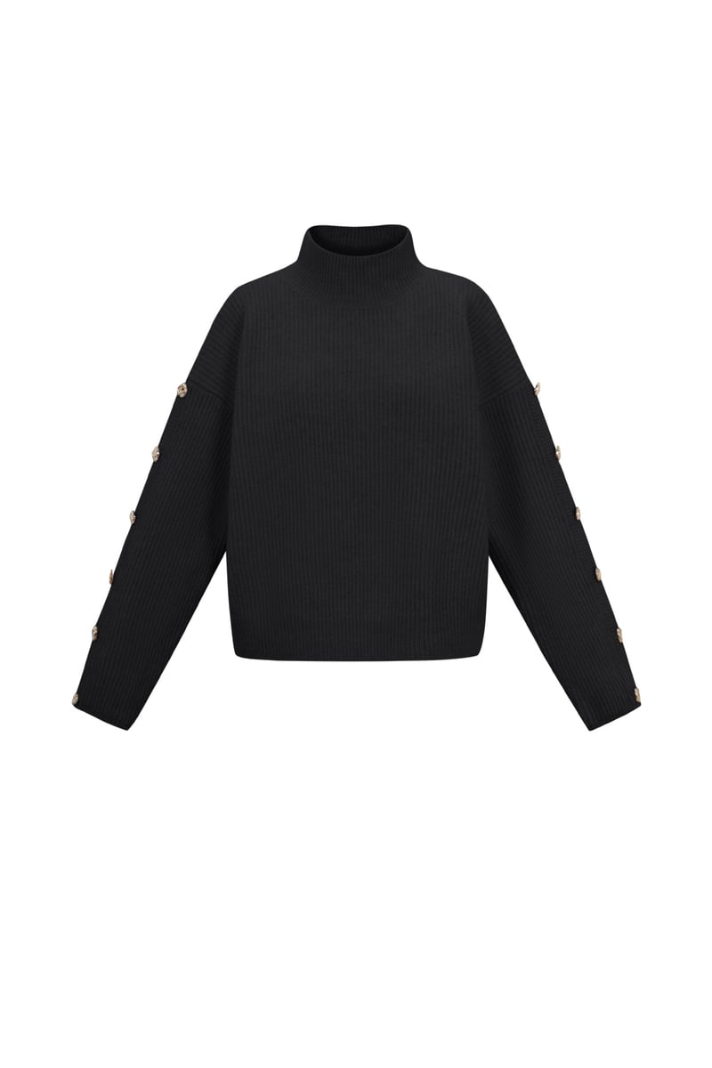 Sweater with buttons on the sleeves
